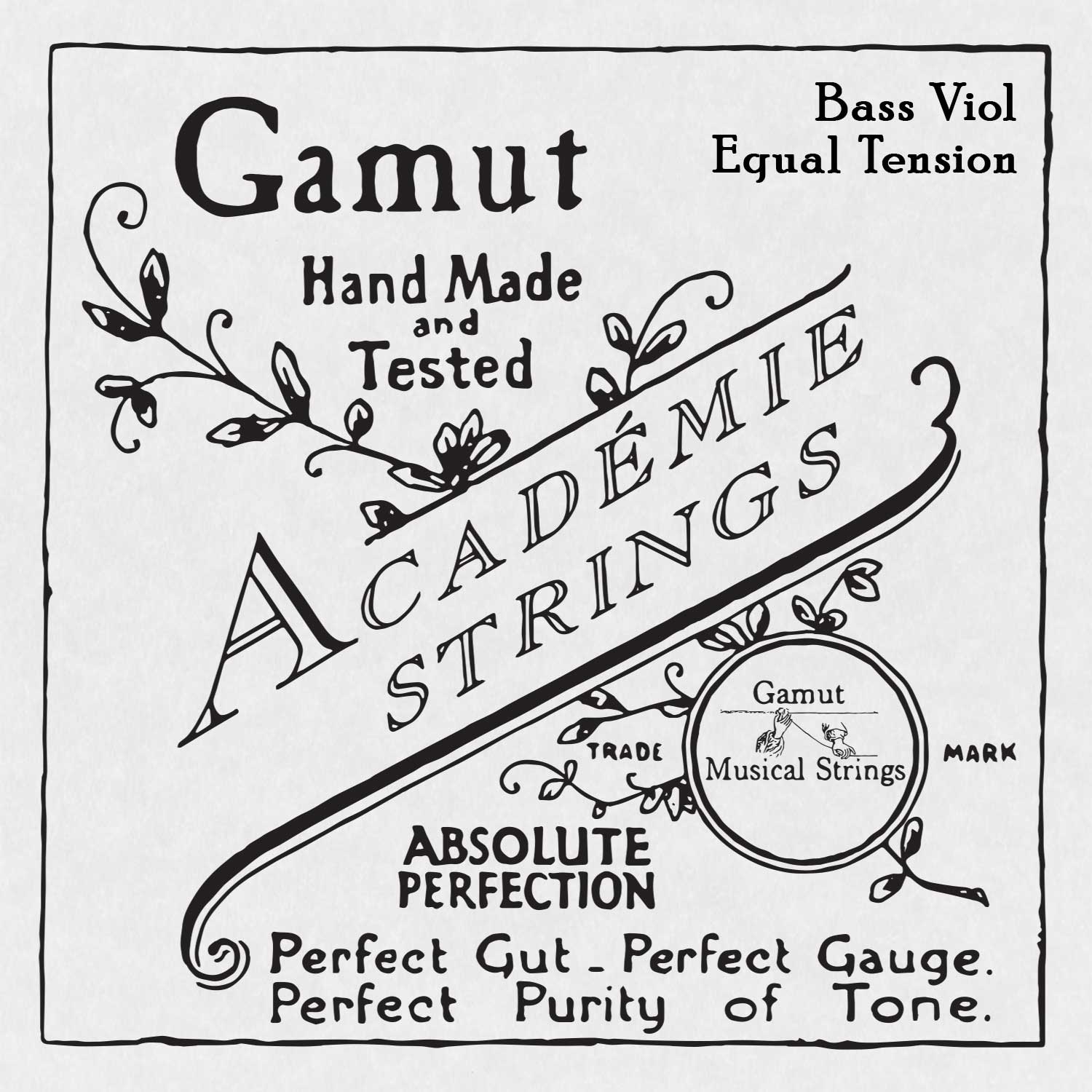 Equal Tension Gut Bass Viol Strings