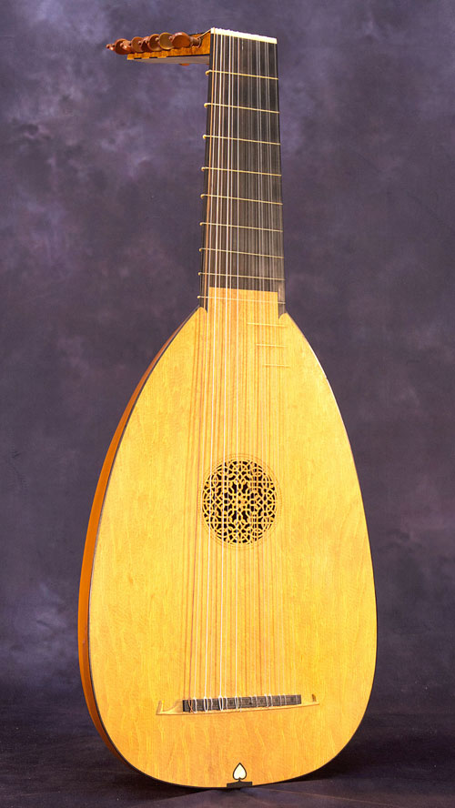 Hans Burkholtzer Model 8-Course Lute Front
